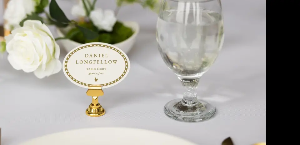 Oval Place Cards