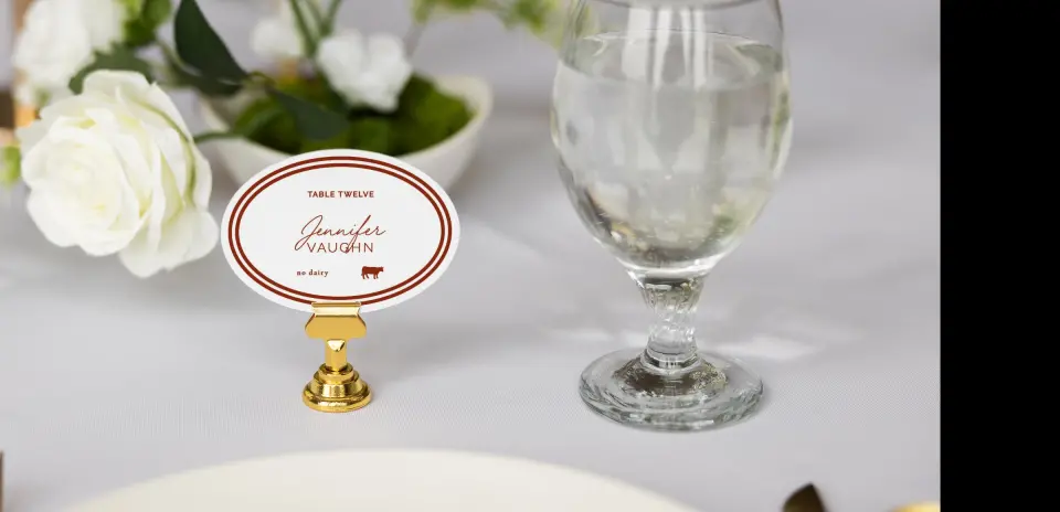 Oval Place Cards