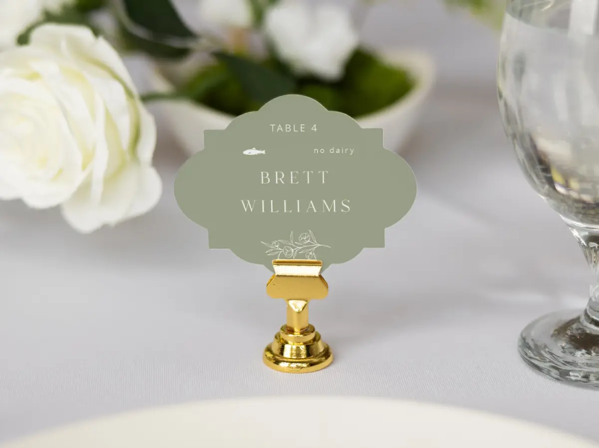 Crest Place Cards