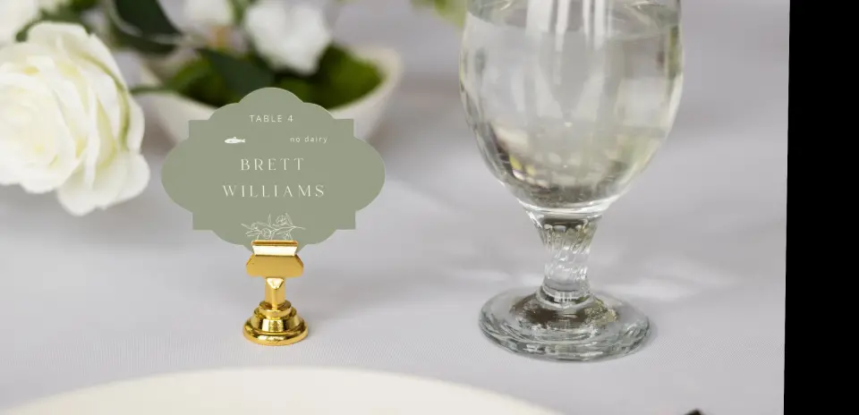 Crest Place Cards
