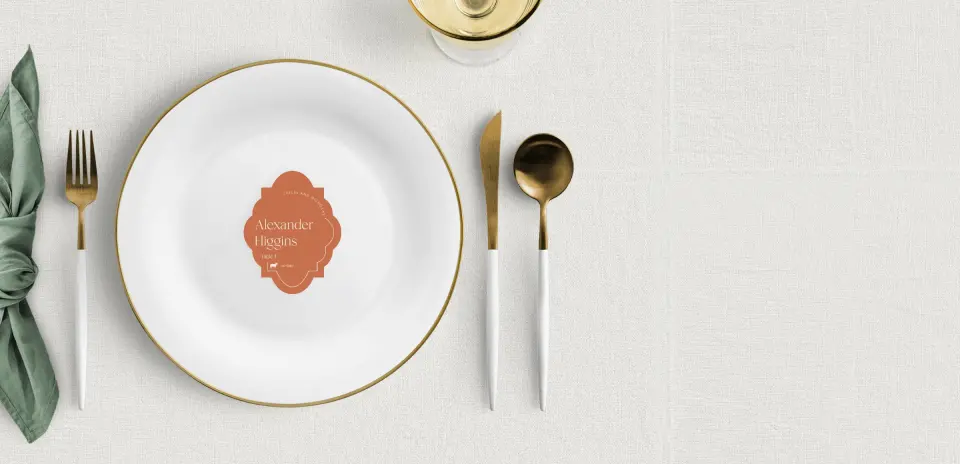 Crest Place Cards