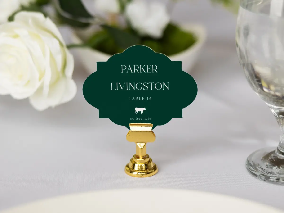 Crest Place Cards