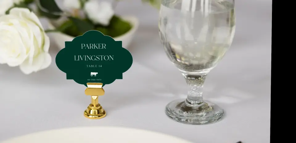 Crest Place Cards