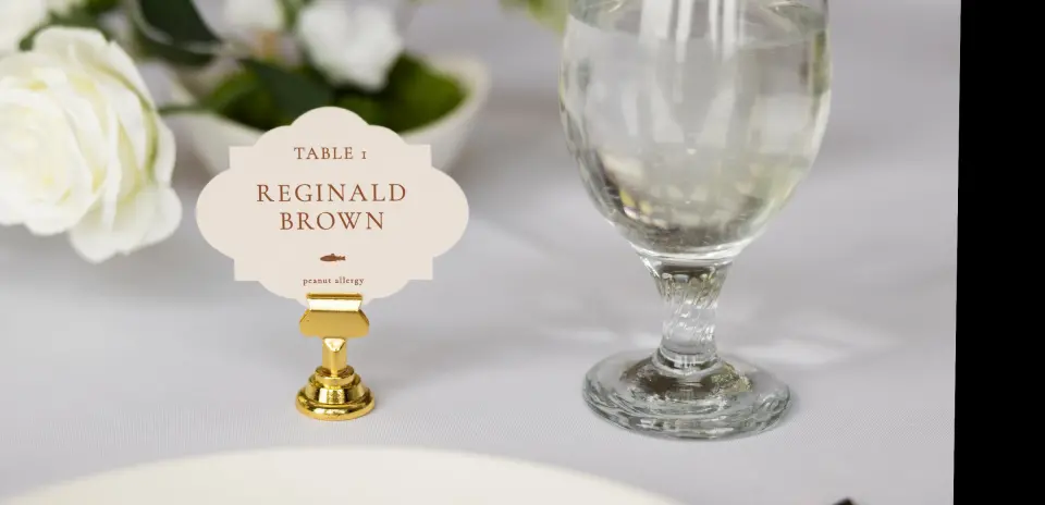 Crest Place Cards
