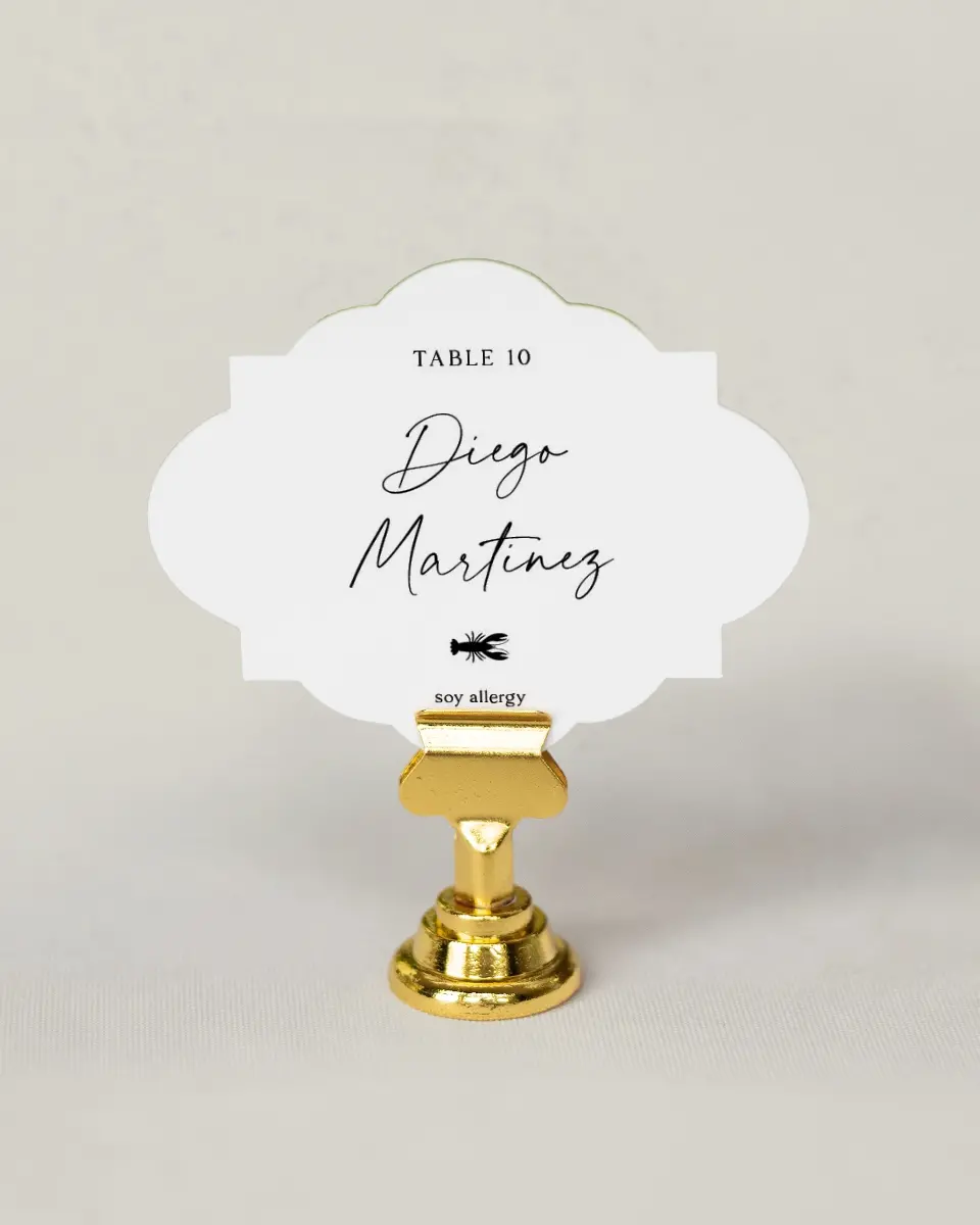 This is a 2.75" x 3.5" Wedding Place Card called The Lauren printed in full color on Premium Smooth paper