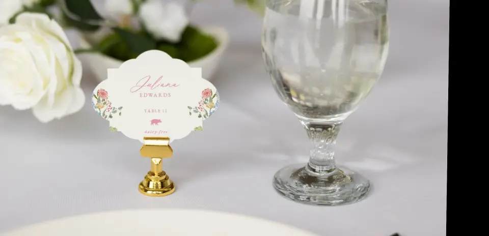 Crest Place Cards