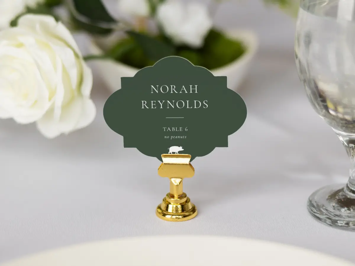 Crest Place Cards