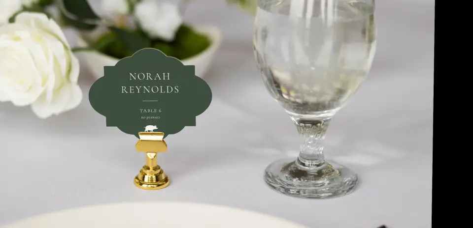 Crest Place Cards