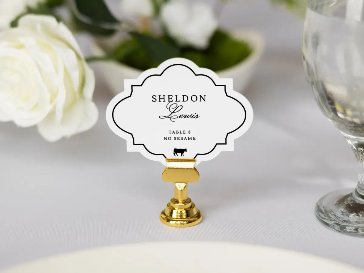 Crest Place Cards