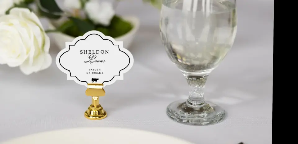 Crest Place Cards