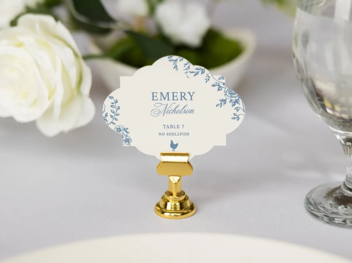 Crest Place Cards