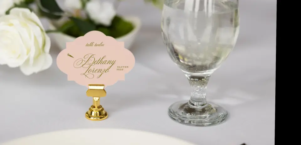 Crest Place Cards