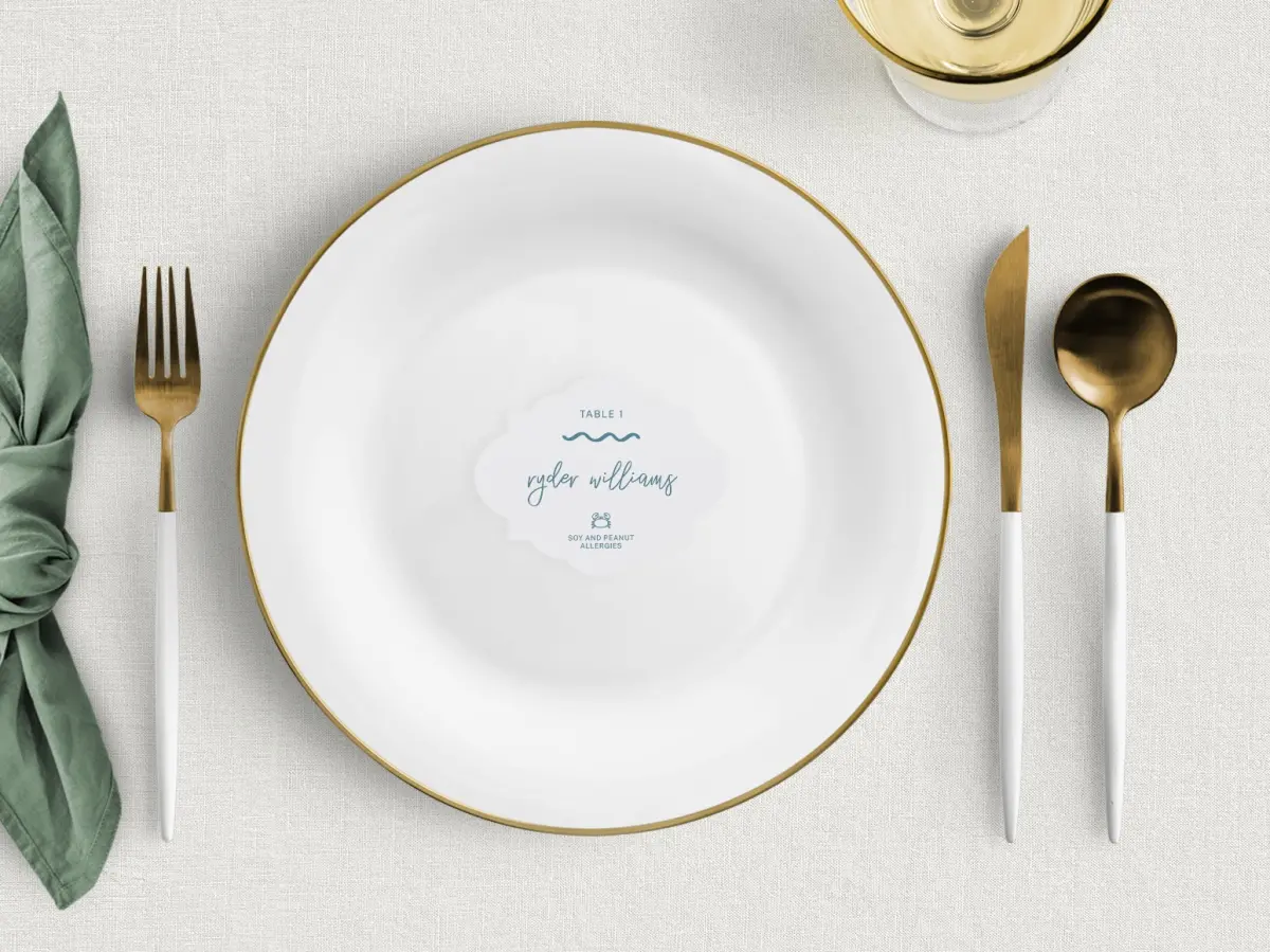 Crest Place Cards