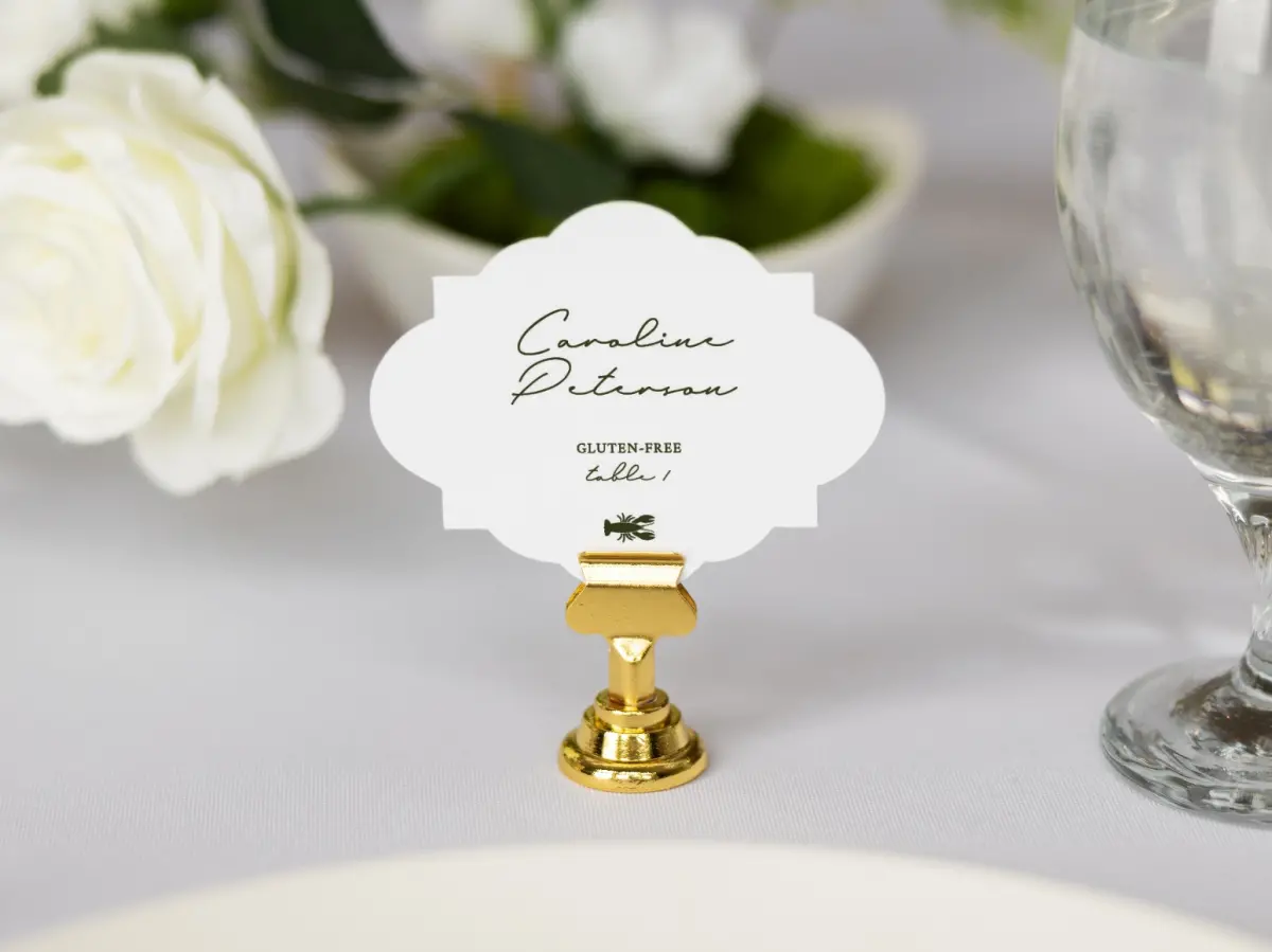 Crest Place Cards