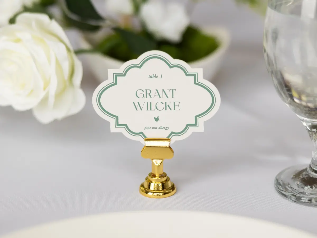 Crest Place Cards