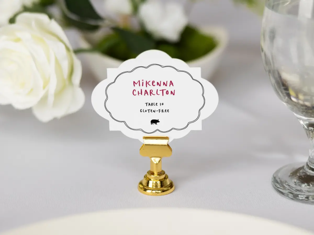 Crest Place Cards