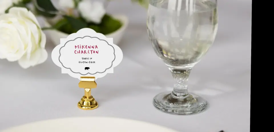 Crest Place Cards