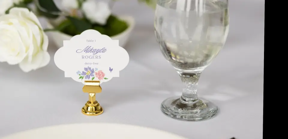 Crest Place Cards