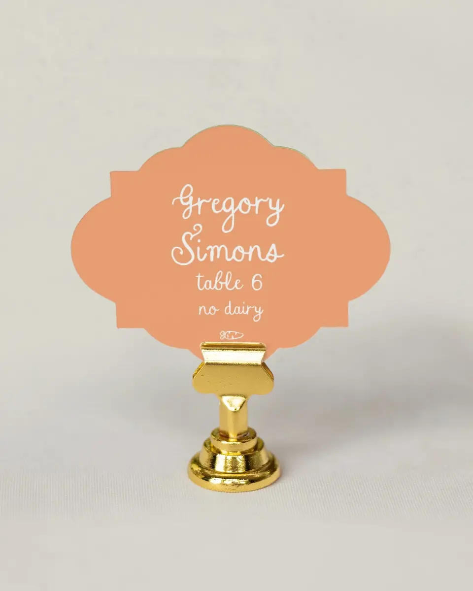 This is a 2.75" x 3.5" Wedding Place Card called Wavy Love printed in full color on Premium Smooth paper