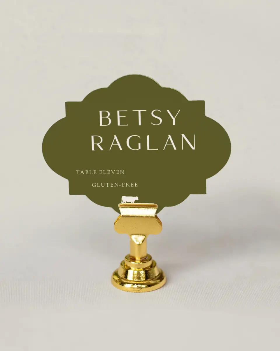 This is a 2.75" x 3.5" Wedding Place Card called Delicate Love printed in full color on Premium Smooth paper