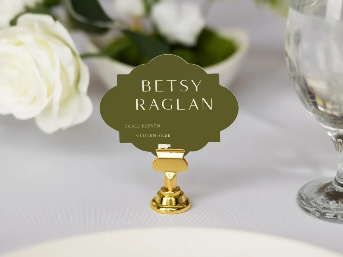 Crest Place Cards