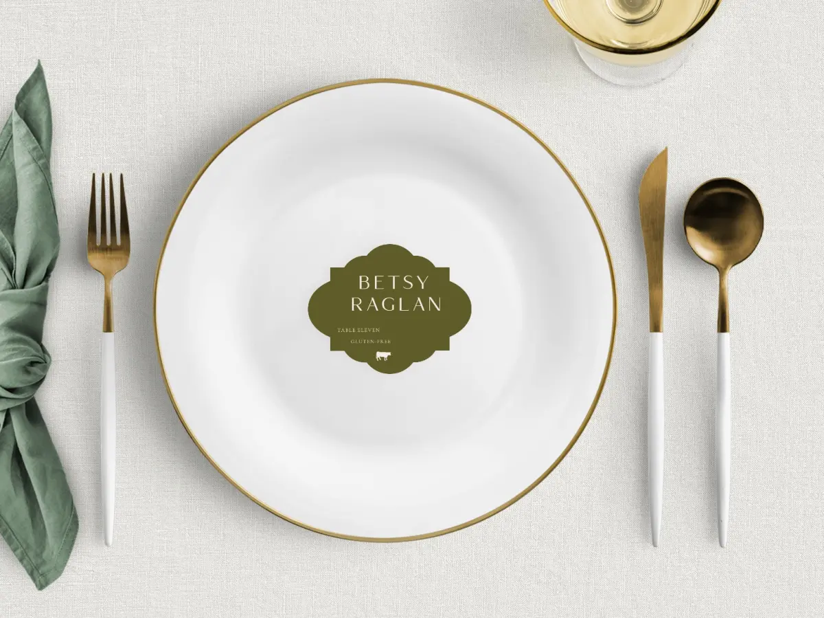Crest Place Cards