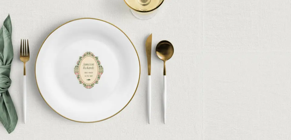 Crest Place Cards