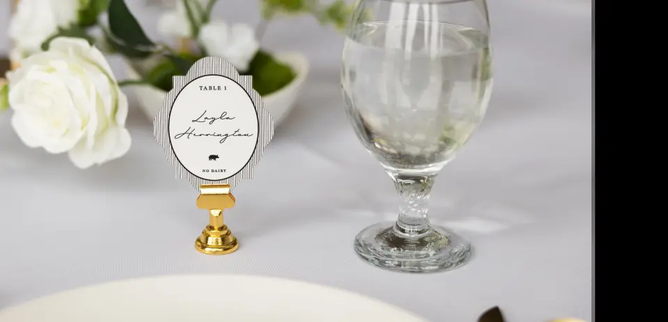 Crest Place Cards