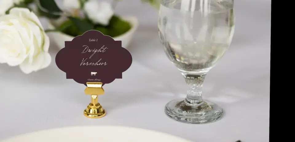 Crest Place Cards