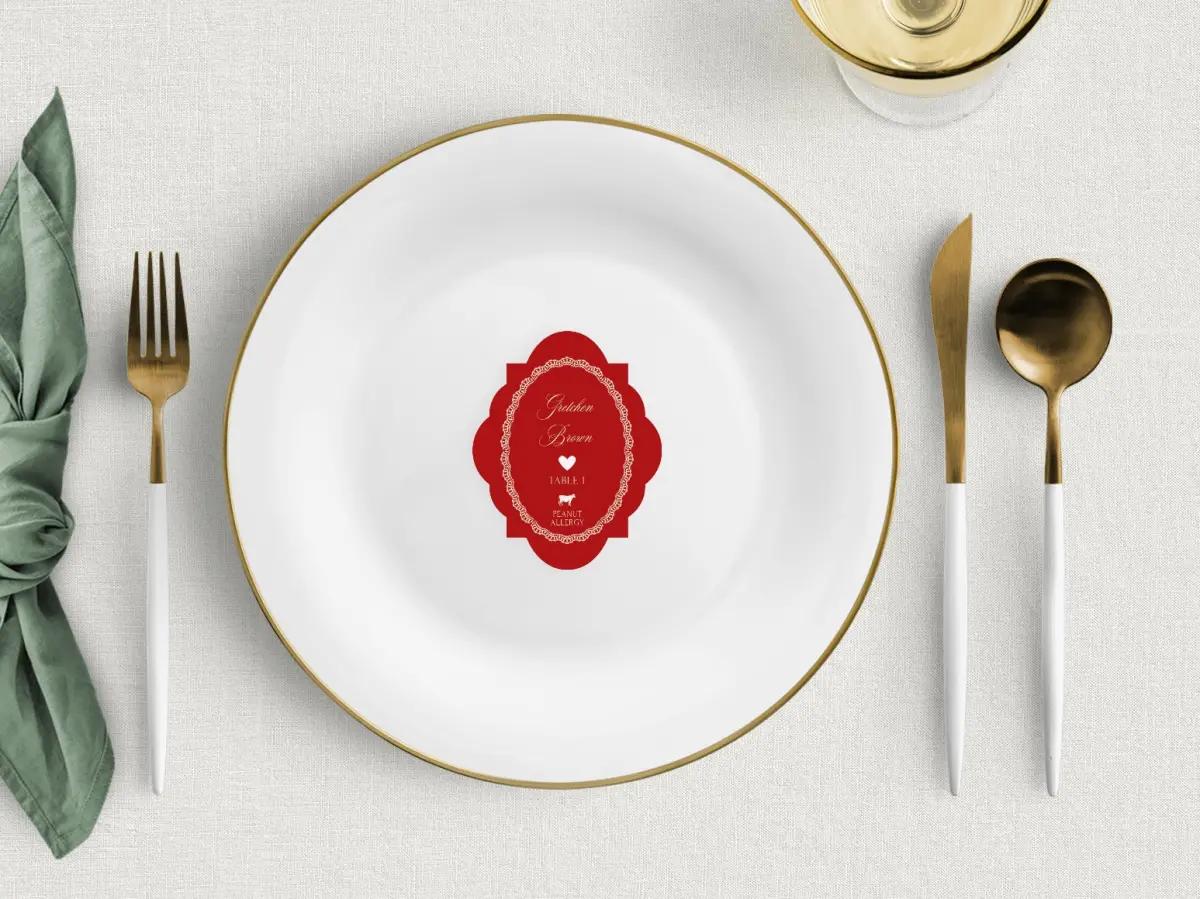Crest Place Cards