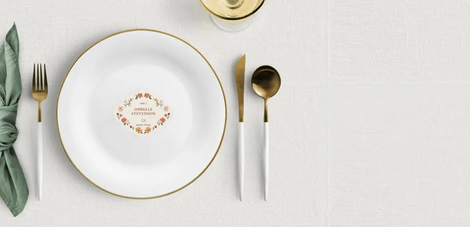 Crest Place Cards