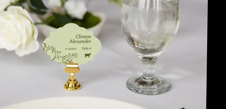 Crest Place Cards