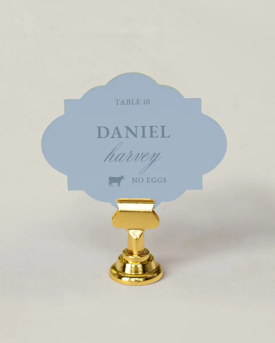 This is a 2.75" x 3.5" Wedding Place Card called Pressed Petals printed in full color on Premium Smooth paper
