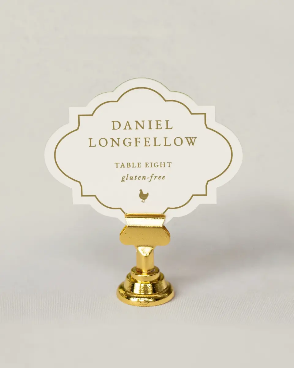 This is a 2.75" x 3.5" Wedding Place Card called The Jillian printed in full color on Premium Smooth paper