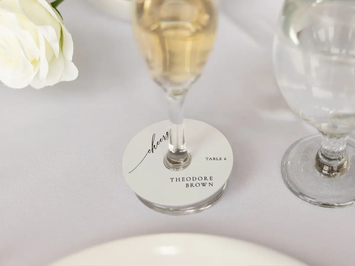Wine Glass Stem Place Cards