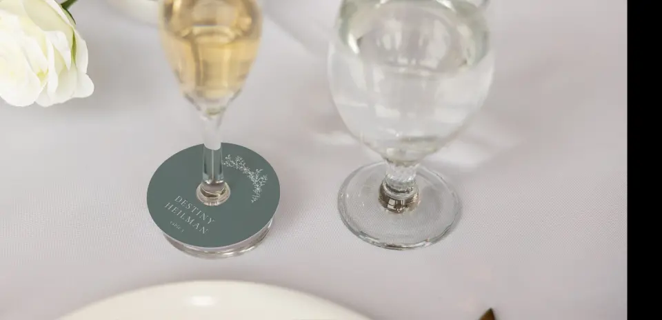 Wine Glass Stem Place Cards