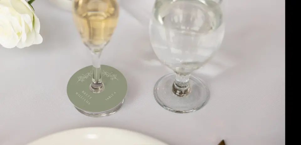 Wine Glass Stem Place Cards