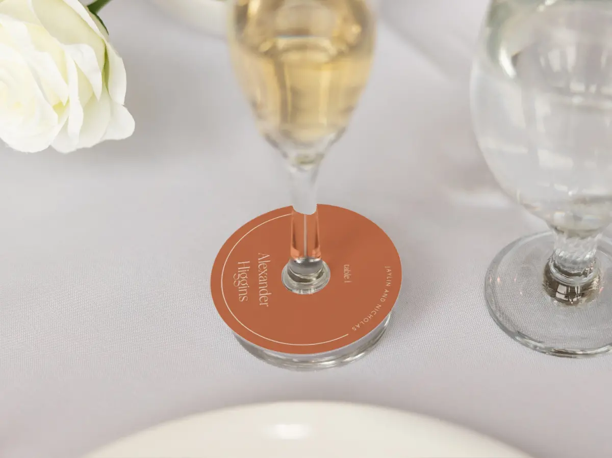 Wine Glass Stem Place Cards