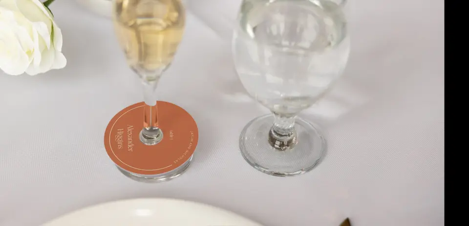 Wine Glass Stem Place Cards