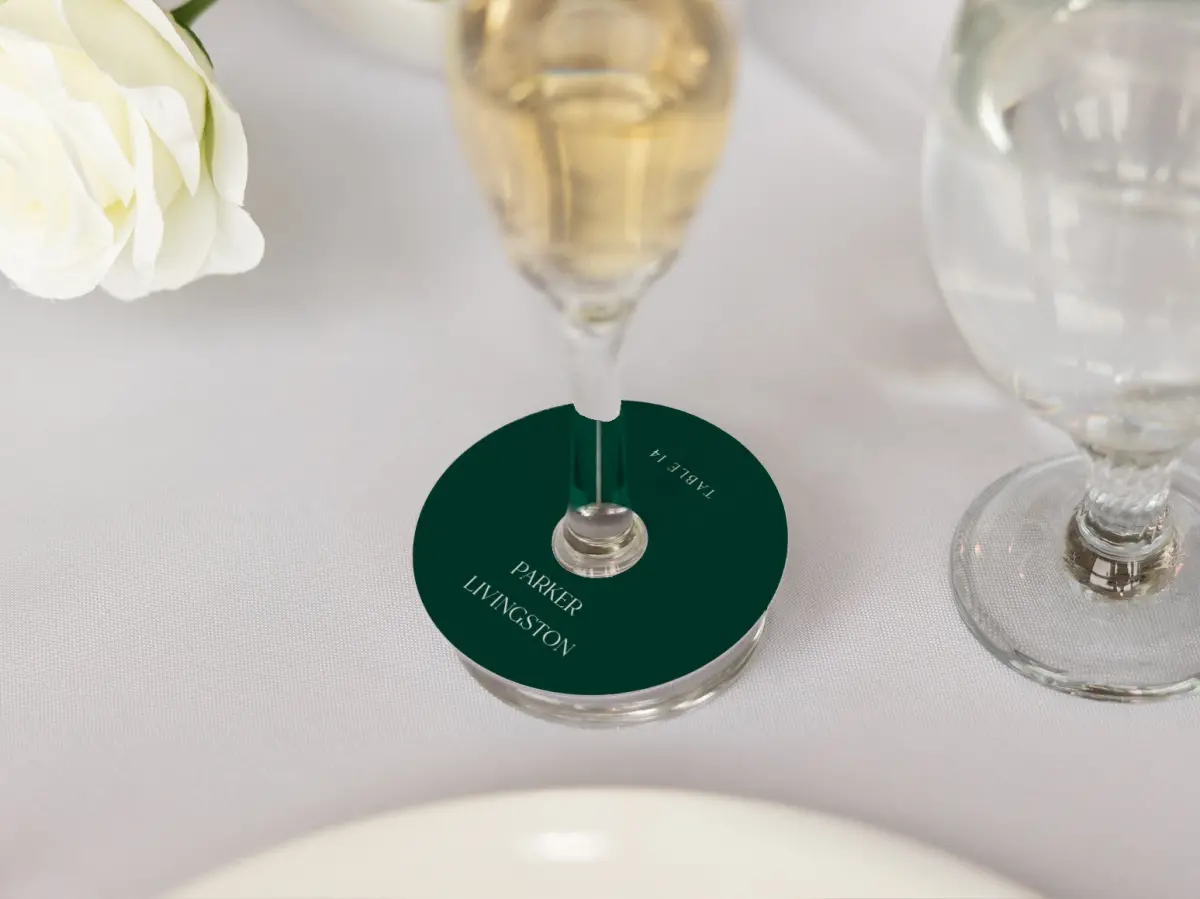 Wine Glass Stem Place Cards