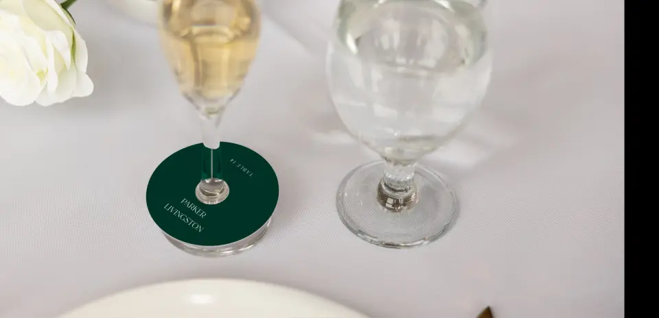 Wine Glass Stem Place Cards
