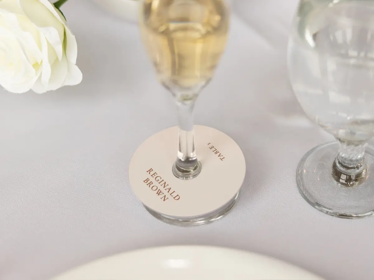 Wine Glass Stem Place Cards