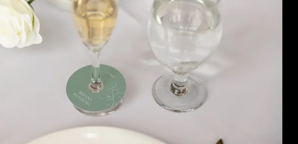 Wine Glass Stem Place Cards