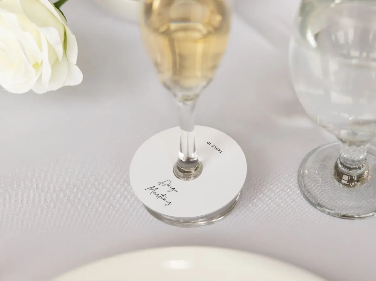 Wine Glass Stem Place Cards