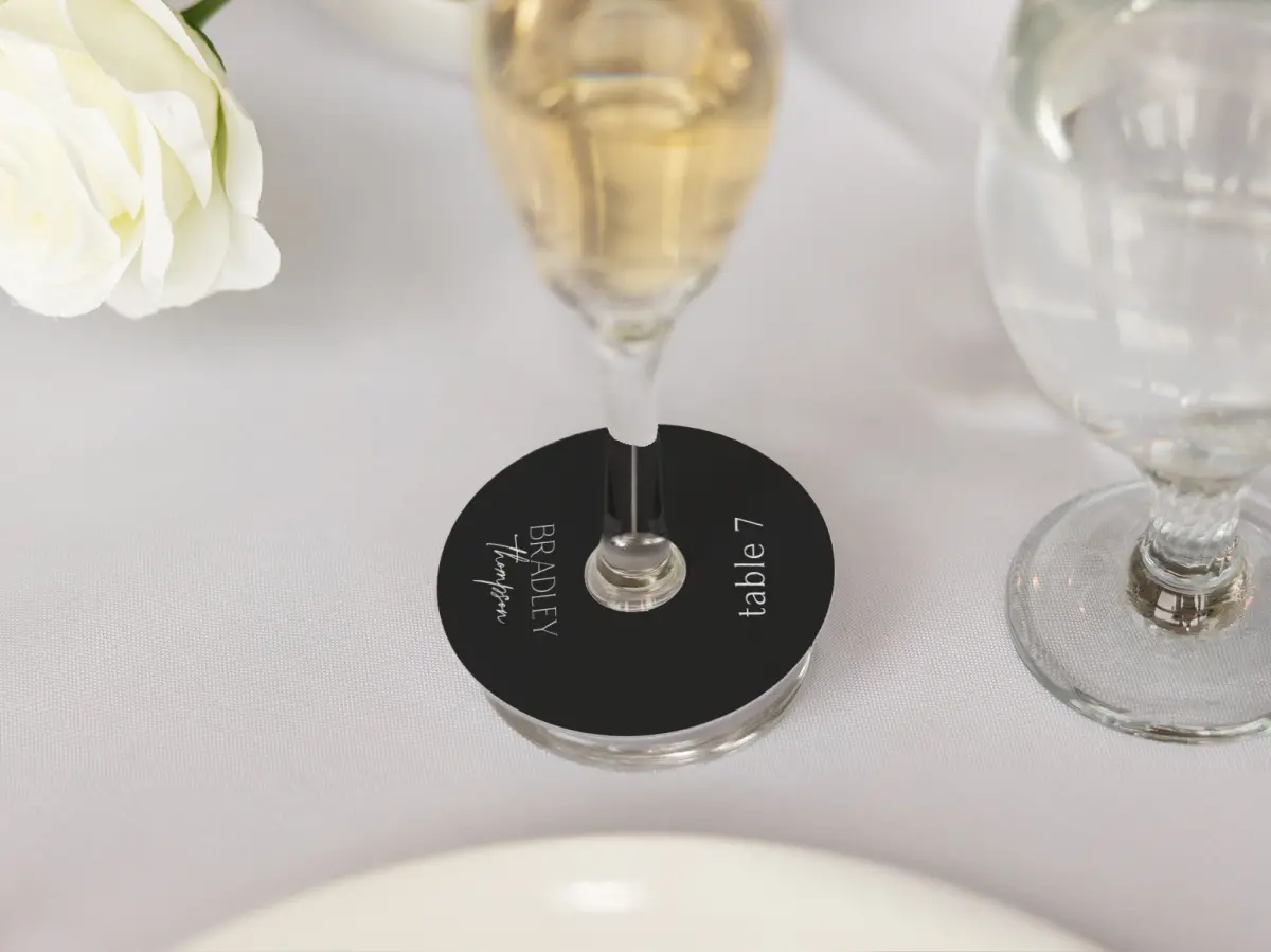 Wine Glass Stem Place Cards