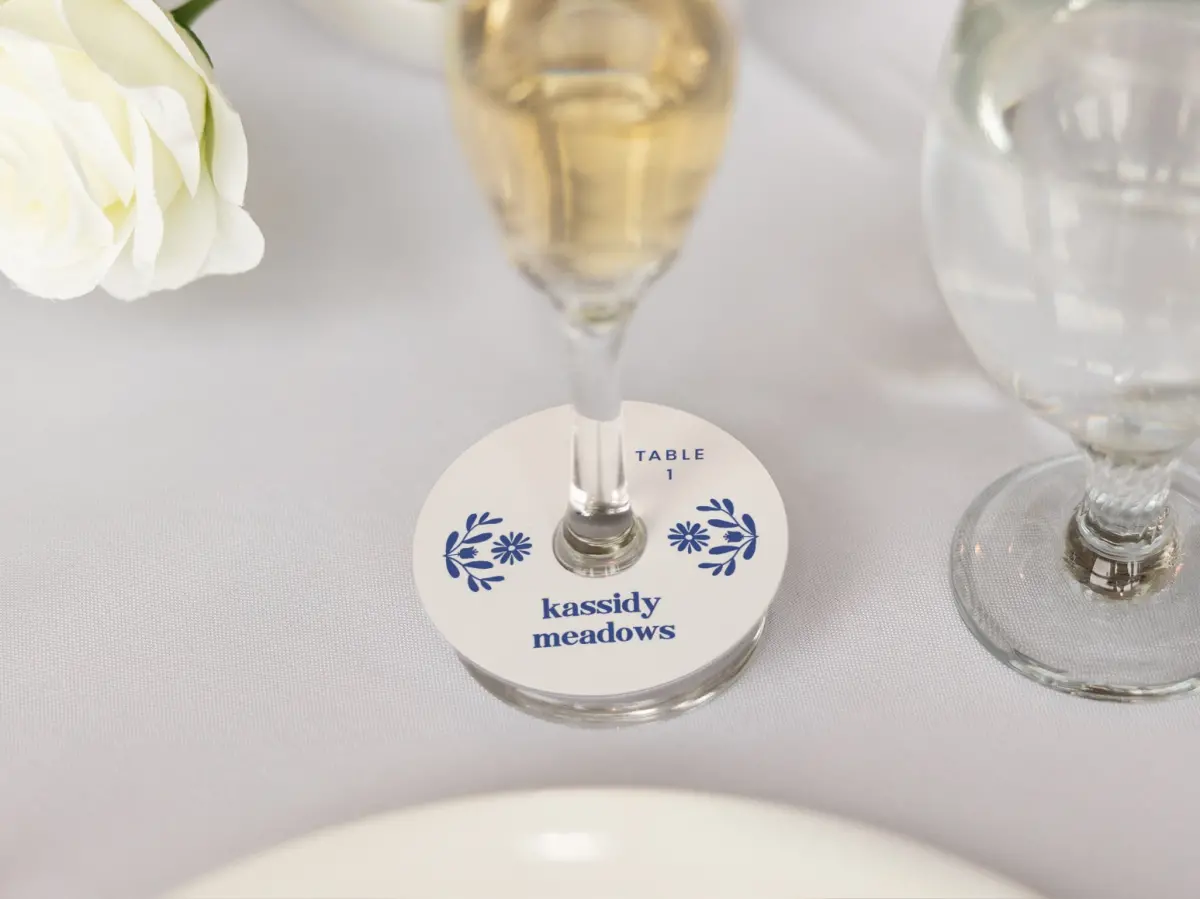 Wine Glass Stem Place Cards