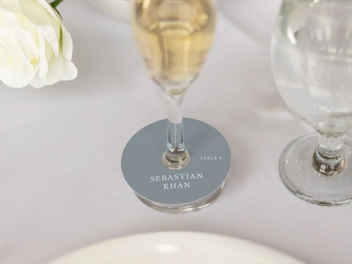 Wine Glass Stem Place Cards
