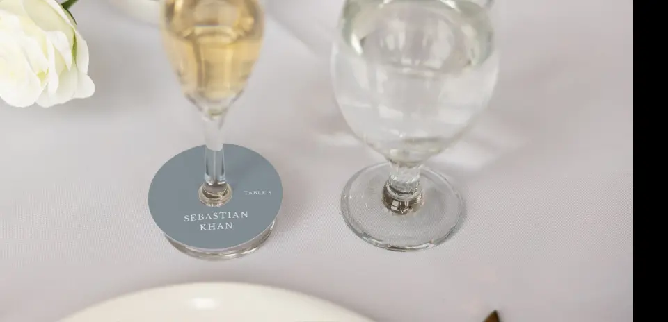 Wine Glass Stem Place Cards