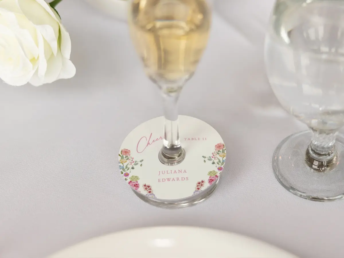 Wine Glass Stem Place Cards
