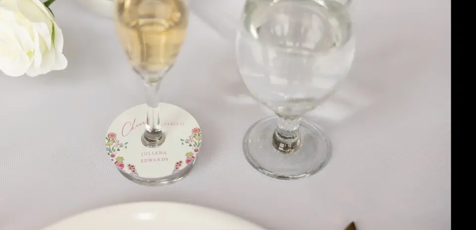 Wine Glass Stem Place Cards